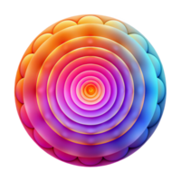 magnificent creative A mesmerizing pattern of concentric circles radiating outwards, rendered in vibrant gradients with a soft focus, psychedelic style exclusive png