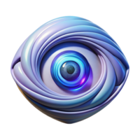beautiful contemporary A giant, ethereal eye radiating concentric circles of fractal energy, bathed in swirling, opalescent light, Visionary Art style high quality png