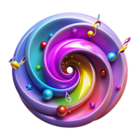 stunning artistic A swirling vortex of musical notes, each imbued with a vibrant magical aura, illuminated by a colorful stage light, in a musical fantasy art style original png