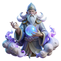 serene abstract A wise oracle, surrounded by swirling mists and cryptic symbols, holding a glowing crystal ball, mystical lighting, fantasy art style original png