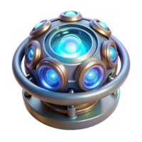 impressive creative A single, glowing energy cell powering a futuristic device, intricate details and energy flows visible, lit by a soft, internal light. Sci-Fi style premium png
