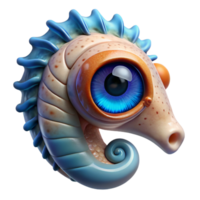 wonderful traditional A close-up of a seahorse's eye, intricate, macro photography style exclusive png