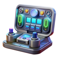extraordinary classic A futuristic control panel with glowing buttons and holographic displays, complex data streams visible, in a dimly lit room exclusive png