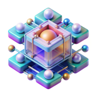 extraordinary classic A quantum computer processing complex data, abstract visualization of data flow and quantum entanglement, vibrant colors and patterns high quality png