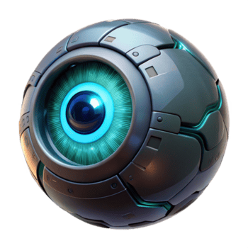 lindo abstrato uma biônico olho com intrincado circuitos e brilhando lente, cyberpunk estilo, Sombrio e temperamental iluminação genuíno png