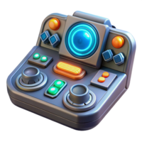 wonderful traditional A futuristic control panel with glowing buttons and dials, sci-fi interface design style 4K png