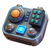 dramatic modern A futuristic control panel with glowing buttons and dials, sci-fi interface design style 4K png