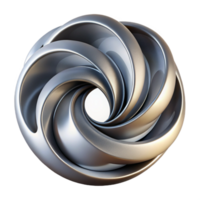 serene minimalist Abstract architectural sculpture, swirling forms, metallic texture, dynamic lighting professional png