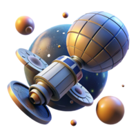 impressive classic A space station orbiting a binary star system. Sci-fi, realistic, dramatic lighting high quality png