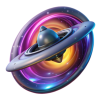beautiful creative A sleek spaceship emerging from a wormhole, swirling nebula colors, dynamic lighting, digital art style exclusive png