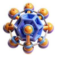 serene classic A group of nanobots assembling a microscopic structure, intricate detail and vibrant colors, nanotechnology style premium png