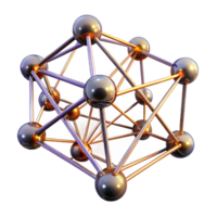 wonderful minimalist A network of interconnected, glowing lines and nodes, forming a complex, abstract structure, with a dark, mysterious atmosphere premium png