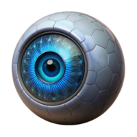 beautiful classic A close-up of a cyborg's eye, its iris glowing with a complex pattern of light. Macro photography, detailed style exclusive png
