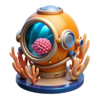 extraordinary classic A vibrant coral reef teeming with life, viewed through the glass of a diving helmet, clear, crisp lighting, adventurous, underwater photography style, premium png