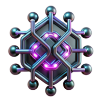 beautiful abstract A complex network of branching lines and curves, resembling a circuit board, with neon accents and a dark, futuristic style original png