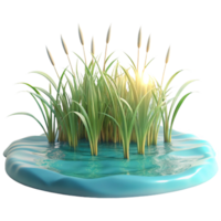 beautiful rustic A field of seagrass swaying gently in the current, sunlight filtering through the water, tranquil, impressionist style professional png