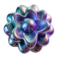 magnificent contemporary A morphing, amorphous blob of vibrant liquid metal, reflecting distorted fractal patterns, in an abstract art style, premium png