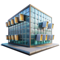extraordinary abstract Kinetic facade building, moving panels that react to sunlight, dynamic lighting, interactive architecture detailed png