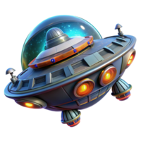 serene traditional A futuristic spaceship orbiting a distant planet, detailed design with glowing engines, science fiction style genuine png
