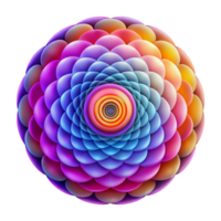magnificent classic A mesmerizing pattern of concentric circles radiating outwards, rendered in vibrant gradients with a soft focus, psychedelic style premium png