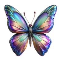 magnificent creative Portrait of a delicate butterfly with iridescent wings, lit by sunlight, macro photography style high resolution png