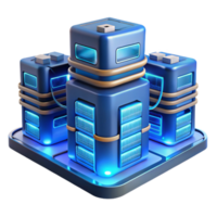 serene classic A futuristic data center with rows of servers and glowing cables, complex network infrastructure, cool blue lighting, technical illustration style genuine png