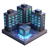 magnificent classic A futuristic server room with glowing cables and data streams, data center environment, dark, moody lighting authentic png