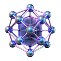 extraordinary abstract A complex network of interconnected lines and nodes, pulsing with energy and emitting a neon glow, in a futuristic, cyberpunk style premium png