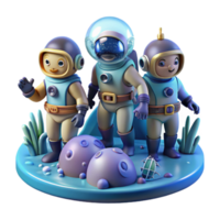 stunning rustic A group of space explorers in futuristic diving suits explores the depths of an alien ocean. Underwater lighting, exploratory style premium png