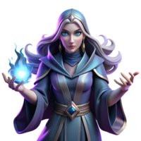 impressive rustic Portrait of a powerful sorceress with glowing hands, flowing robes, and an intense gaze, lit by magical energy, in a fantasy art style exclusive png