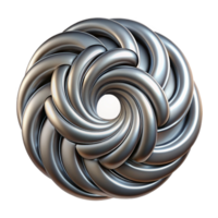 magnificent artistic A mesmerizing pattern of interlocking spirals, rendered in a metallic texture with a brushed finish, art deco style 4K png