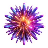 elegant minimalist A chaotic explosion of vibrant, neon particles, resembling a supernova, with intense, radiating light, in a digital art style high resolution png