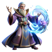 stunning abstract A powerful wizard casting a spell, surrounded by swirling arcane energy, illuminated by the vibrant light of the spell itself. Epic fantasy, digital painting style professional png