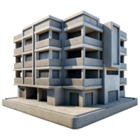 magnífico minimalista brutalista concreto apartamento complexo, repetitivo modular elementos, severo sombras, meio dia iluminação, fotorrealista estilo genuíno png