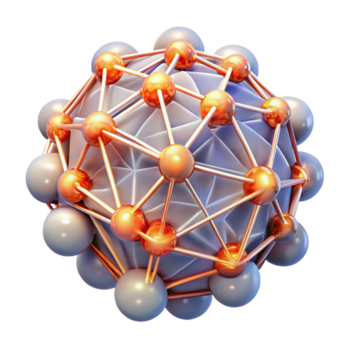 skön samtida en nätverk av sammankopplade, lysande rader och knutpunkter, formning en komplex, abstrakt hjärna strukturera, med en futuristisk, vetenskaplig känna hög upplösning png