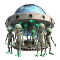 elegant artistic A group of aliens exploring a derelict spaceship, dim lighting, eerie, horror style premium png