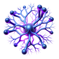 magnificent contemporary A network of branching, fractal lines, resembling lightning bolts, in electric blue and purple hues, with a powerful, energetic feel original png