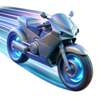 wonderful abstract A futuristic motorcycle speeding through a data stream, light trails, dynamic motion blur, cyberpunk art style genuine png