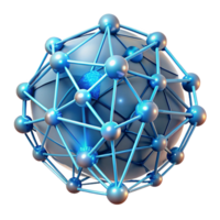beautiful abstract A network of interconnected, glowing lines and nodes, forming a complex, abstract brain structure, with a futuristic, scientific feel high resolution png