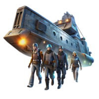 vibrant rustic A group of cyborgs, with augmented limbs and glowing cybernetic eyes, gathered around a holographic map, illuminated by the dim light of a hidden bunker, in a cyberpunk style exclusive png