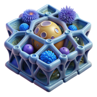 extraordinary vintage Microscopic architecture, intricate cellular structures, bioluminescent details, abstract art, 8k, authentic png