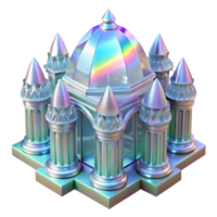 vibrant rustic Crystal palace, refracted light creating rainbows, delicate and intricate architecture, otherworldly atmosphere original png