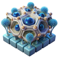 serene modern Microscopic architecture, intricate cellular structures, bioluminescent details, abstract art, 8k, authentic png