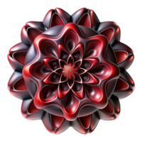 dramático vintage uma complexo fractal padrão, rendido dentro tons do profundo vermelho e preto, com uma sutil, ambiente brilho Alto qualidade png