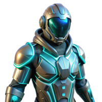 impressive rustic A futuristic space suit designed with intricate bioluminescent patterns. Sci-fi, stylish, glowing light genuine png