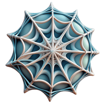 serein abstrait une la toile de complexe, entrelacé lignes, illuminé par une doux, diffus lumière, ressembler une toile d'araignée, inspiré de la nature art style authentique png