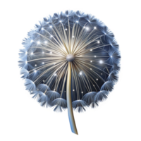 stunning classic A giant dandelion seed head transforming into a constellation, illuminated by moonlight. Photorealistic style original png