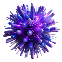 beautiful traditional A chaotic explosion of particles and light trails, in a palette of deep blues and purples, with a dynamic, futuristic feel exclusive png