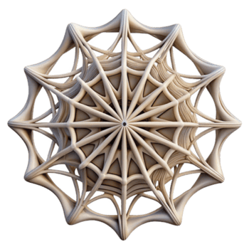 vibrant abstrait une la toile de complexe, entrelacé lignes, illuminé par une doux, diffus lumière, ressembler une toile d'araignée, inspiré de la nature art style authentique png