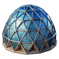 stunning artistic Tessellated dome structure, interlocking geometric shapes, translucent material, internal lighting, futuristic architecture detailed png